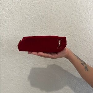 GWP YSL Red Velvet Mini Makeup Bag / Pen Holder